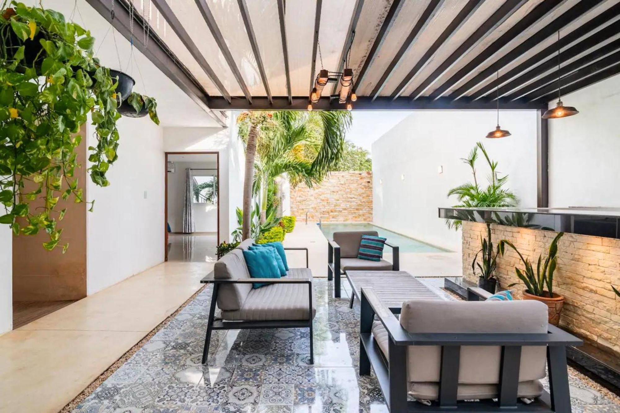 Villa Moderna Con Alberca, Gimnasio Y Cochera Mérida Buitenkant foto